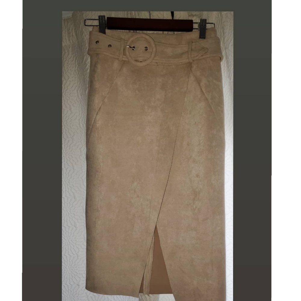 Jlux label faux suede skirt